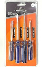 SCREWDRIVER 4PC Set, 2 of Standard, 2 of Phillips, Heavy Duty