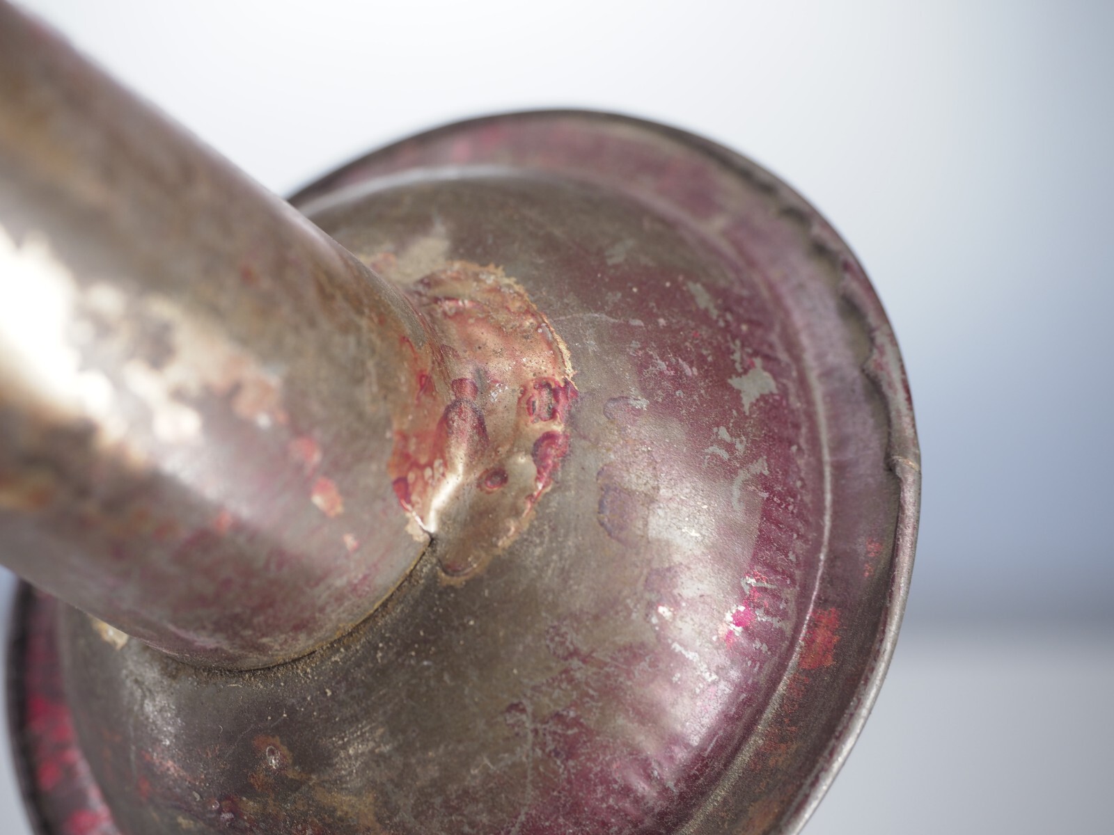 Antique soldered tin parade horn, no plastic parts, works eBay