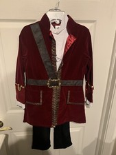 NWOT Disney Store Captain Hook Costume 5 Piece From Peter Pan Child Size M 7/8