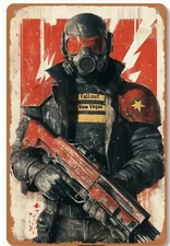 Fallout New Vegas Metal Tin Sign - Vintage Retro Wall Art new 12x8