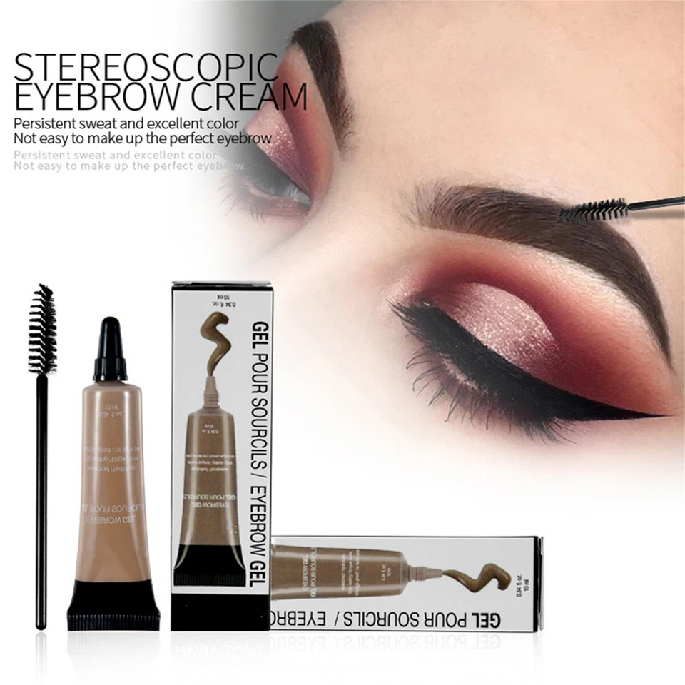 Eyebrow Dye Tint Gel Eye Brow Mascara Cream With Brush Kit Waterproof Utility - Image 3 of 4