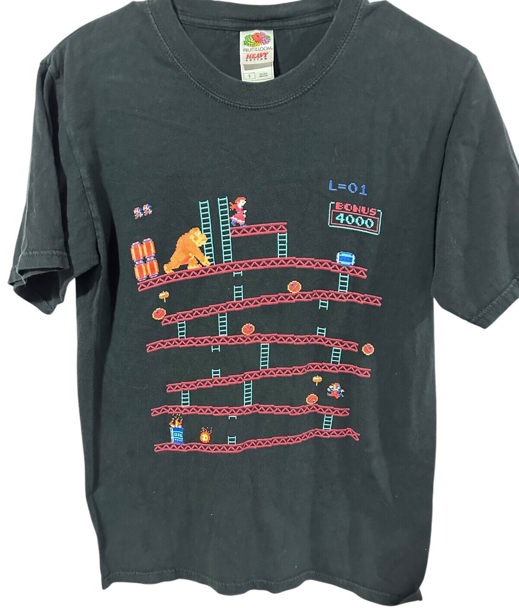 VINTAGE Nintendo Donkey Kong Video Game Shirt Y2K 2000 Black Size
