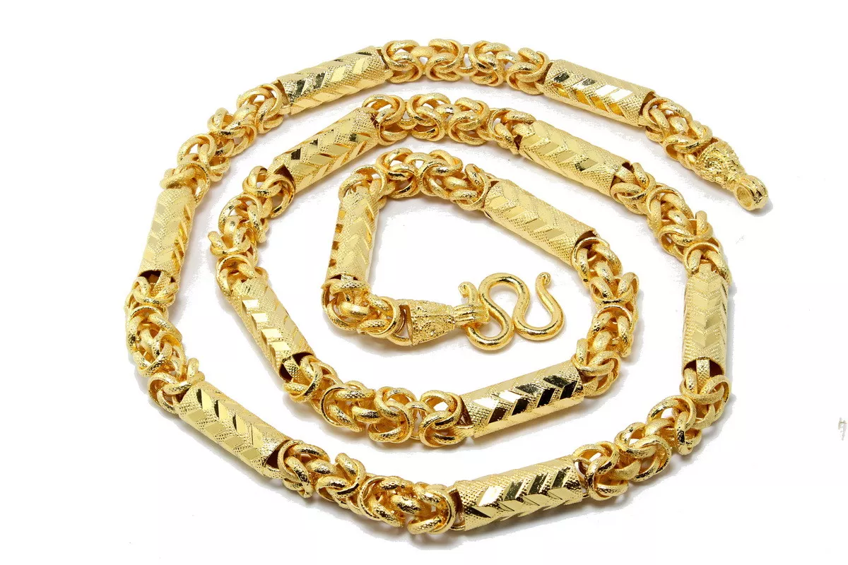 Byzantine gold chain best sale 24k