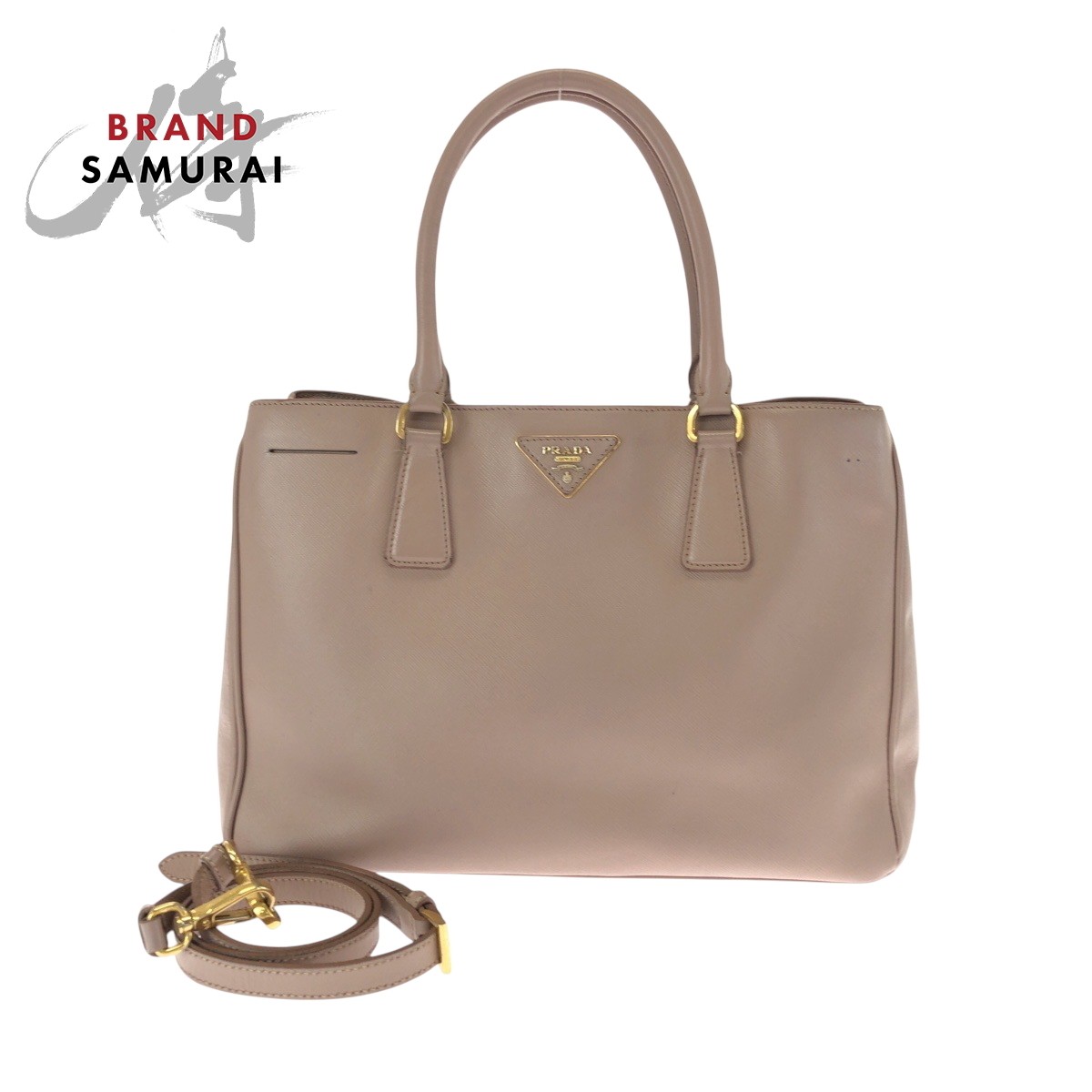Prada Saffiano Galli Pink  Leather Bn1874 Tote Bag Shoulder Handbag 2Way