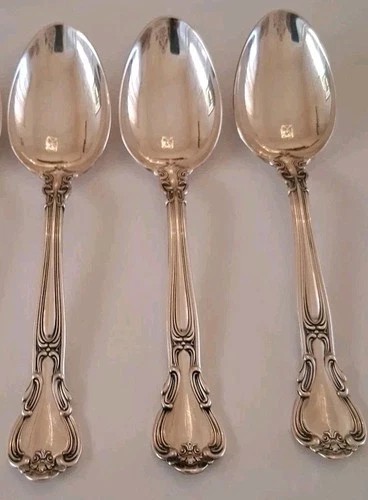3 Chantilly By Gorham Sterling Silver Teaspoons Oval  5 3/4"
