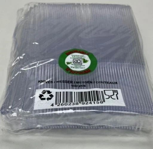 Mehrwegmesser transparent, Kunststoff, lebensmittelecht Plastikmesser Art 1540_T - Bild 3 von 3