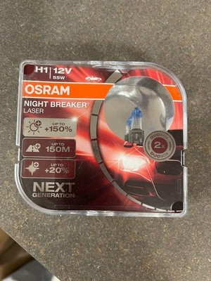 OSRAM Night Breaker Laser H1 64150NL-HCB +150% Halogen Headlight
