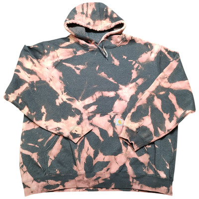 Carhartt Mens XXL Hoodie Sweatshirt Loose Fit Acid Wash Tie Dye