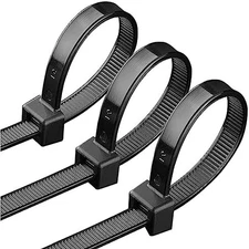 100 Pack Black 12 Inch Heavy Duty Zip Ties