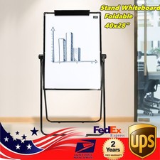 Dry Erase Board with Stand 28" 40" Whiteboard Double-Sided Magnetic Office Home