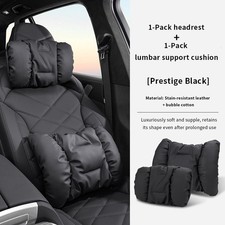 Leather Car Headrest Lumbar Support Cushion Set For Cadillac Escalade Leather Car Headrest Lumbar Support Cushion Set For Cadillac Escalade