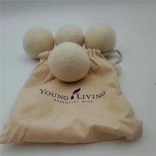 Young Living Essential Oils DRYER BALLS (4ct) 3" Across  w/ Storage Bag