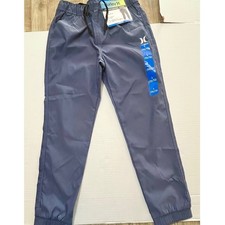 Hurley Kids Performance Jogger Pants Blue Gray Stretch Tapered Size L 10/12 NEW