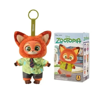 #ad MINISO Zootopia Nick Plush Toy Charm Confirmed Blind Box Pendant Best Gift HOT $14.98