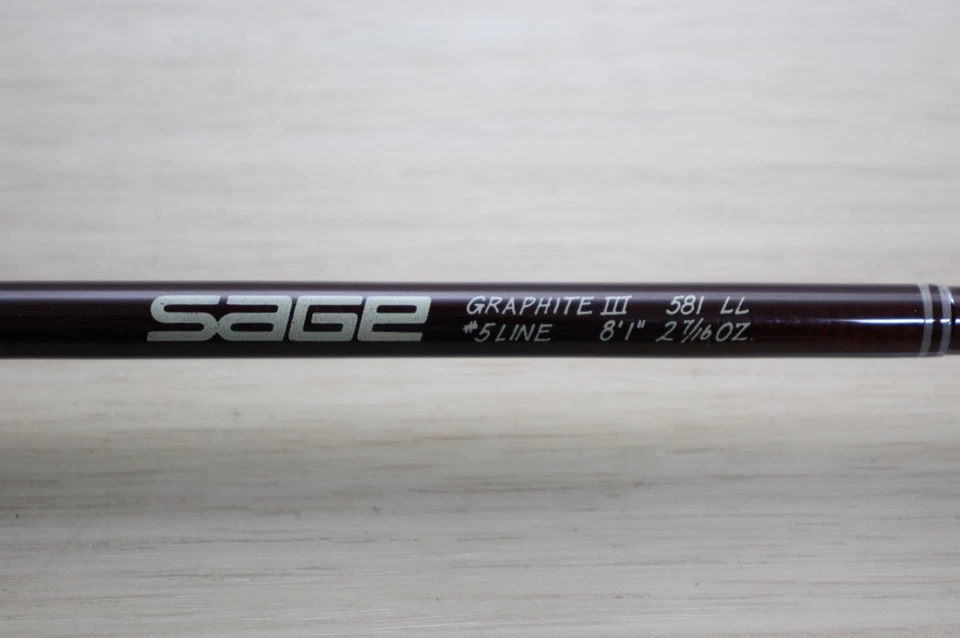 Sage LL 581 Graphite III Fly Rod 8'1" 5wt 2 piezas casi como nuevo con tubo y calcetín EE. UU. E54 Foto 2 de 4