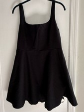 Theory Black Sleeveless Fit-and-Flare A-line Little Black Dress Dress Size 10