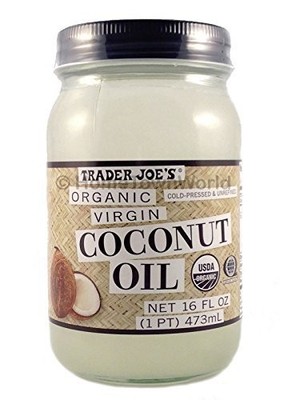 NEW Trader Joes(16 fl oz) Coconut Certified Organic Extra Virgin Coconut Oil ...