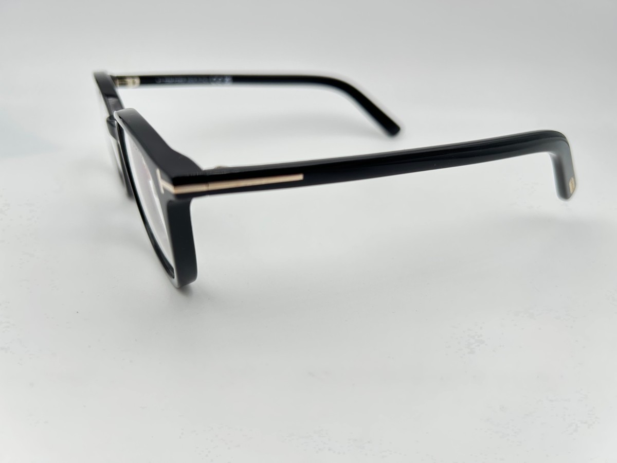 Tom Ford Eyeglasses TF 5858 D B 001 Black Gold 49 21 145 Blue