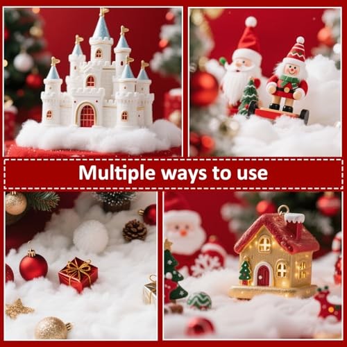 Christmas Fake Snow Decoration,7 Oz(1 Bag) White Artificial Snow 7.05 Oz/ 200 G