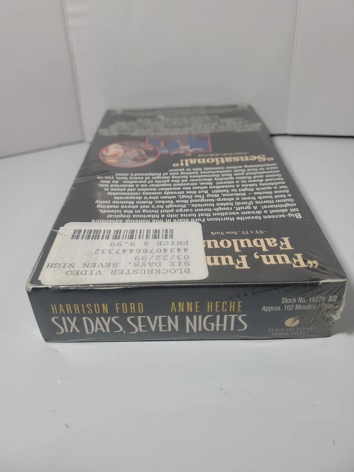 Six Days Seven Nights Sealed VHS  Harrison Ford Anne Heche Foto 2 de 3