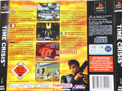 PS1 Playstation 1  Time Crisis Backcover Back Gut
