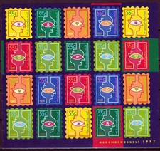 Netherlands, Complete sheet Christmas Stamps 1997, **/MNH