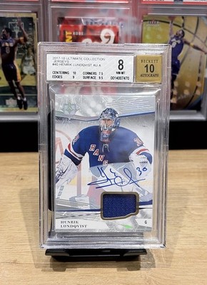 2017-18 Upper Deck Ultimate Collection - Auto Henrik Lundqvist #40 Jerseys Auto