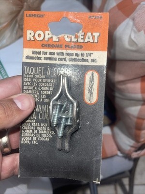 Lehigh 2 1/2 Inch Rope Cleat #7239 Chrome Plated (2A)