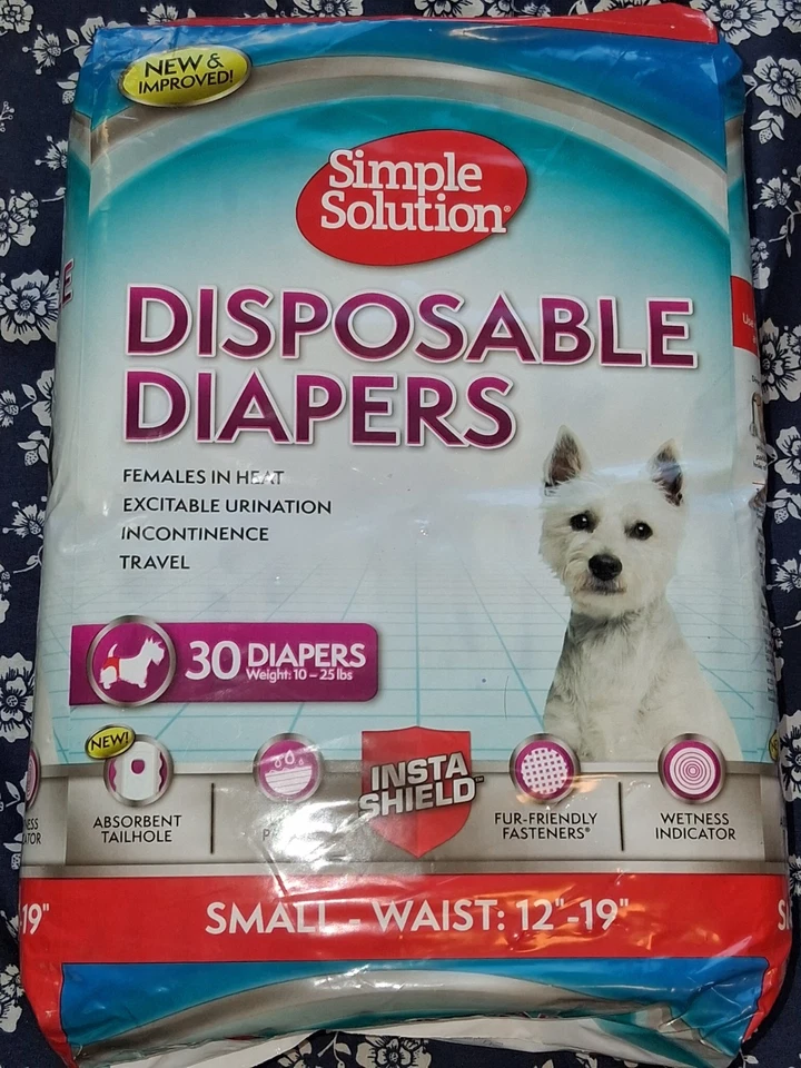 [Lote de 2] Pañales desechables para perros tamaño pequeño 60 unidades totales con almohadillas de entrenamiento gratuitas Foto 2 de 4