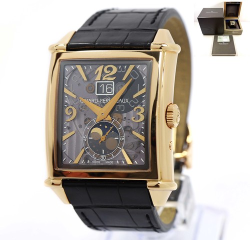 2014 Girard Perregaux Vintage 1945 Xxl 25882 36MM 18K Rg Skeleton Box Papers