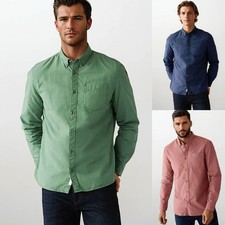 M&S Mens Button Down Collar Pure Cotton Casual Shirt