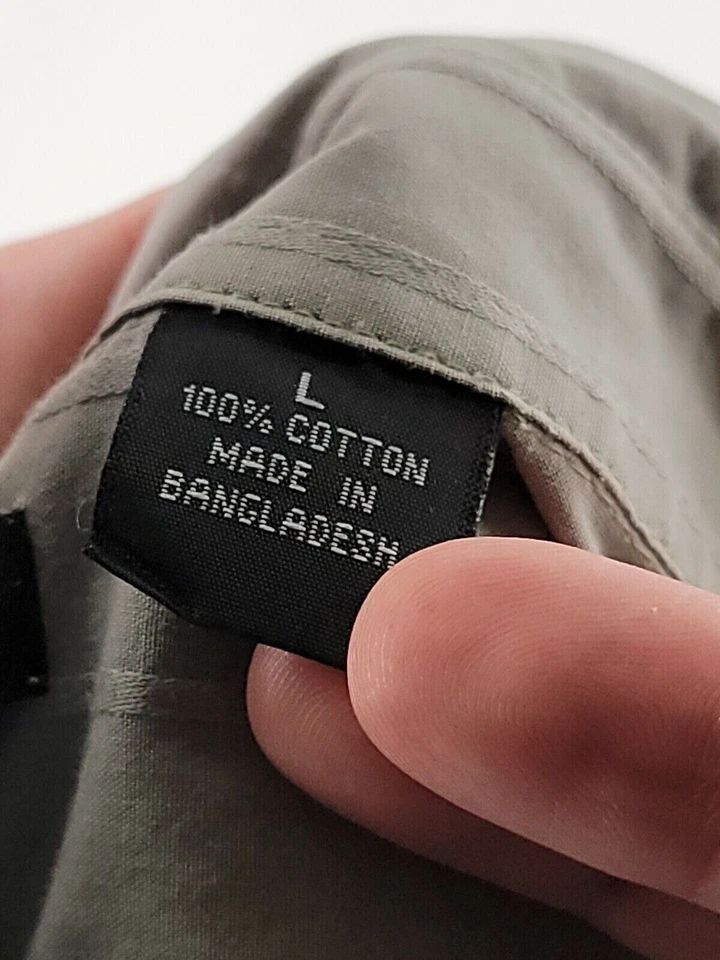 Camisa social John Henry listrada de cetim masculina adulta grande cinza manga longa botão para cima - Imagem 4 de 4