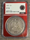 1871 Seated Liberty Dollar — NGC VF35 🔥 Crusty Original Tough Coin — Pre-CAC!