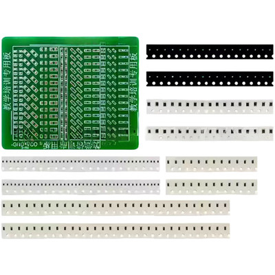 PCB Löten Übungsset für SMD 0805 0603 0402 mit mehreren Komponentengrößen