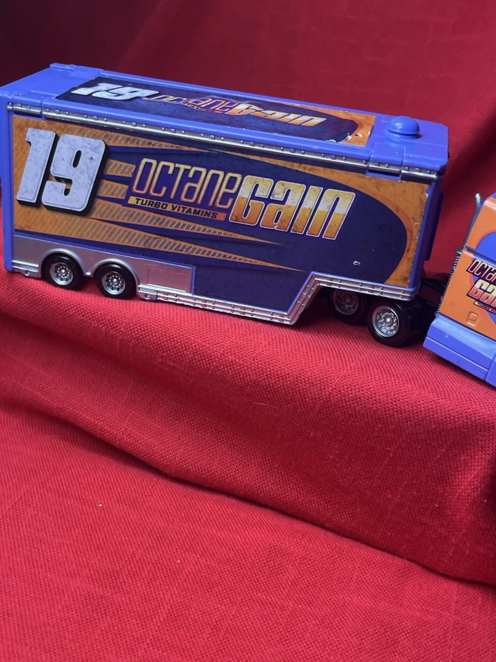 McQueen Disney Pixar Cars 3 Movie Series Mike Transporter Cargo Trailer Purple - Image 4 of 4