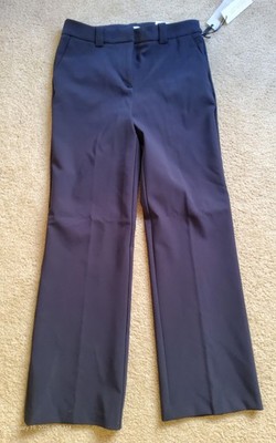 Rachel Zoe White Lable Navy Midnight Flare Leg Dress Wide Belt Loops Pants Sz 8