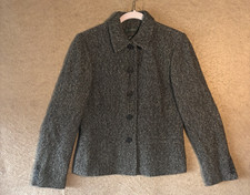 Lauren Ralph Lauren Tweed Blazer Womens Sz 6 Black Wool Blend Lined Classic