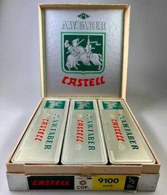 A W Faber Castell Vintage Kopierstifte 9100 weich 6x12 copy pencil soft