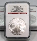 2006 American Silver Eagles, 3 Coins Available - NGC Graded Gem Uncirculated !!
