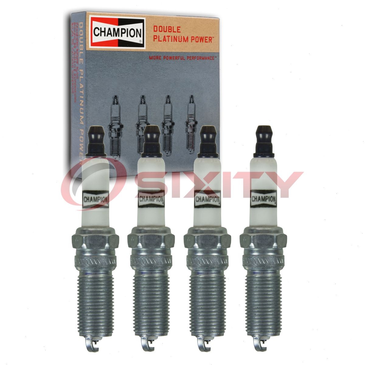 4 pc Champion Double Platinum Spark Plugs for 2007-2013 Mazda 3 2.3L L4 rq