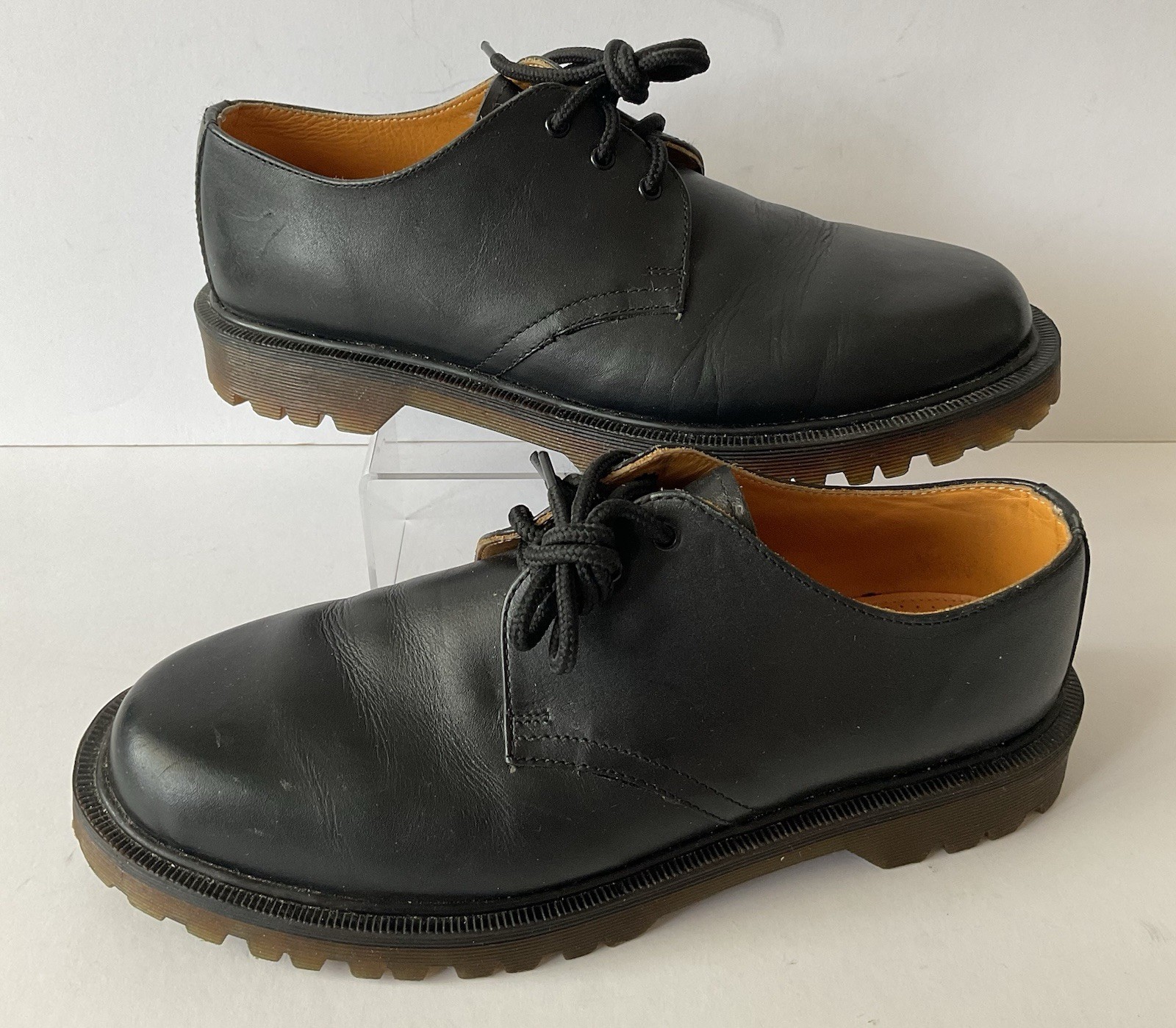 SAOLA Scarpe da lavoro London Underground in pelle nera da uomo taglia UK 9 suola Air Wear TFL