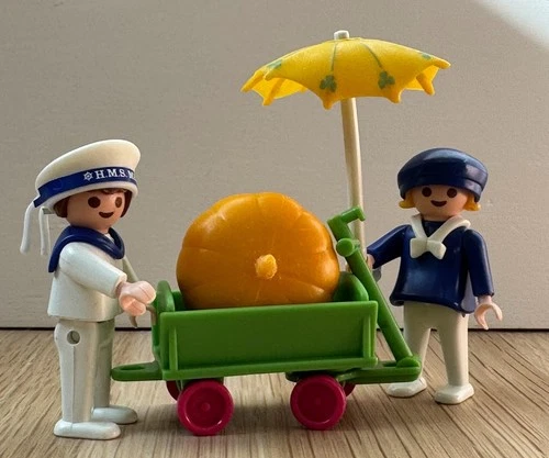 Playmobil #5402 - Pumpkin Wagon Set with Victorian Children - Vintage 1990
