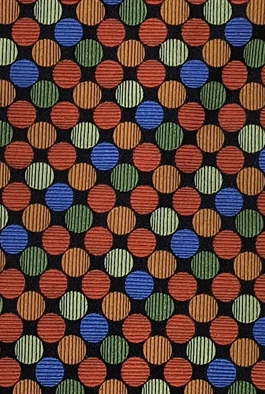 Gianni Orvietto Necktie Tie 100% Silk Multi Colored Polka Dot Pattern Italy 61" - Image 2 of 4