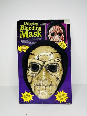 Vintage Fun World Ancient Zombie Mummy Dripping Bleeding Mask New Rare 