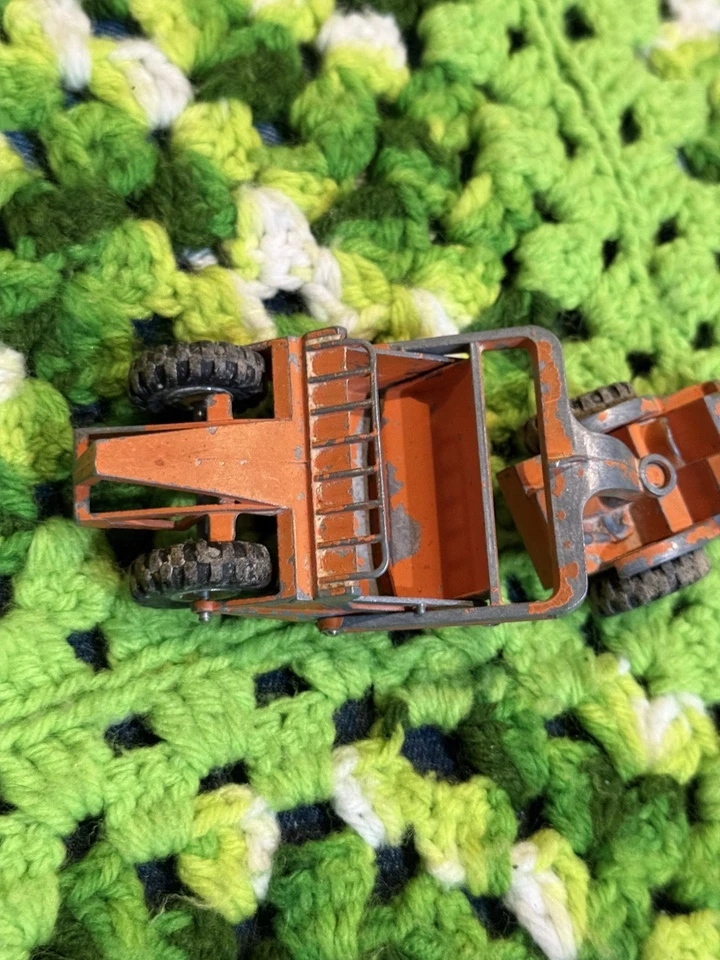 Vtg Matchbox King Size #6 Allis Chalmers Motor Scraper Lesney Orange DieCast - Image 2 of 4