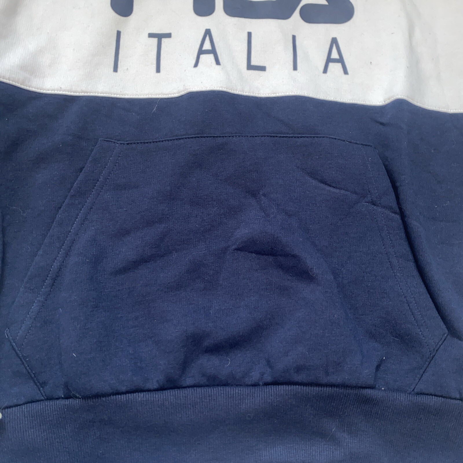 Felpa con cappuccio Fila Uomo Small Italia Blu Grigio Bianco Felpa con cappuccio Adulto Top