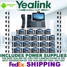 YEALINK SIP-T58W PRO CAMERA SIP IP PHONE WIFI BLUETOOTH-20 PHONES-20 POWER SPLYS
