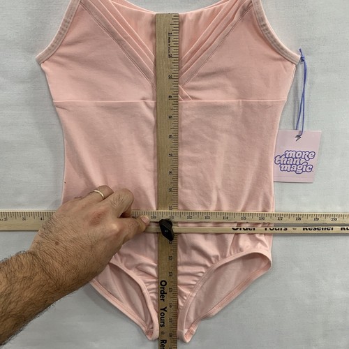 NEW WITH TAG MORE THAN MAGIC GIRLS LIGHT PINK DANCE STRAPS LEOTARD SIZE L 10/12 - Picture 10 of 11