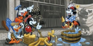 Mickey Mouse Disney Fine Art Tim Rogerson Signed Ltd Ed 295 Making Movie Magic