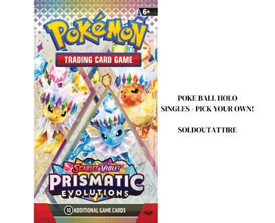 Pokemon - Prismatic Evolutions - Poke Ball Holo Karten - Scarlet & Violet Singles